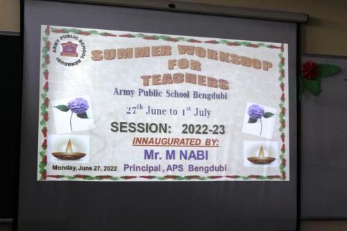 Summer Workshop for teachers